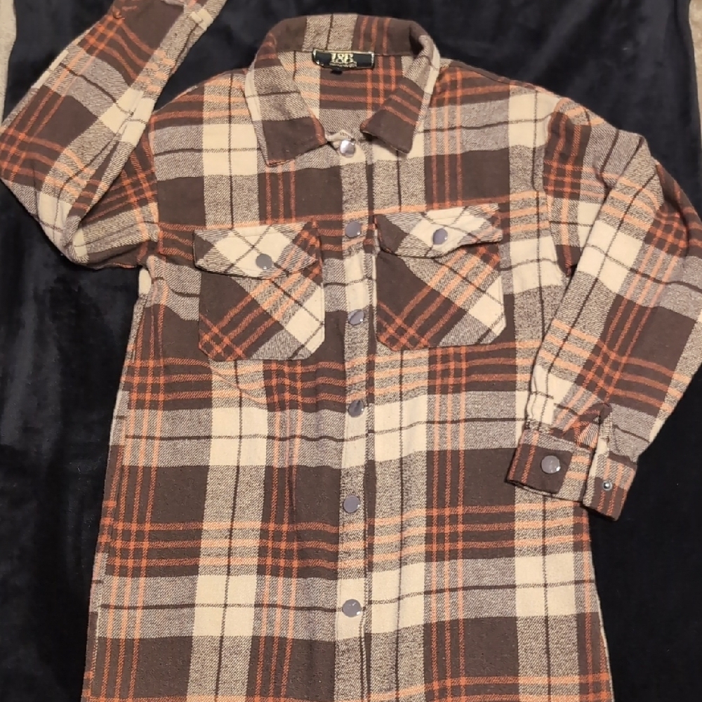 L&B Plaid Flannel Shirt Jacket